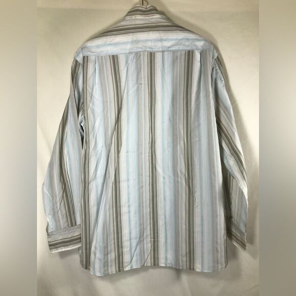 Tommy Bahama Button Up Shirt Size Medium Tencel Formal Striped Long Sleeve - Picture 5 of 9